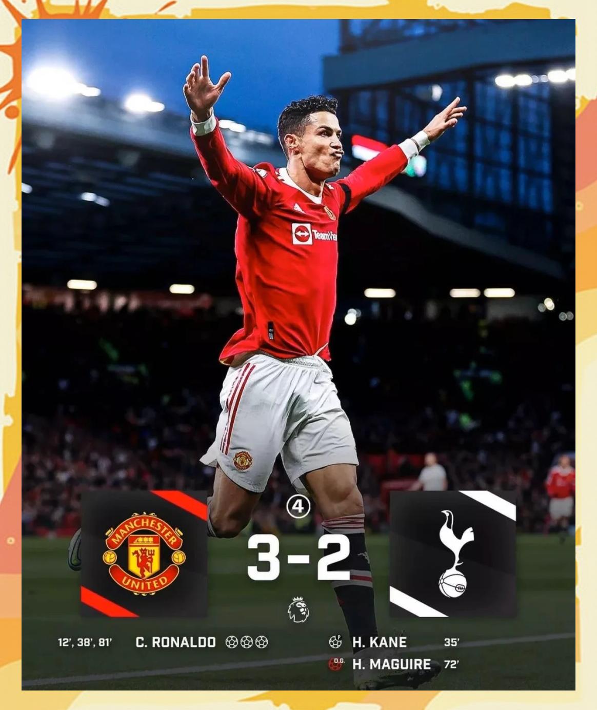 C罗回归赛场，大胜首场状态亮眼，热火观众沸腾！